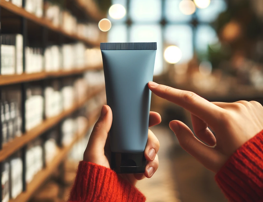 Osoba czytająca skład INCI